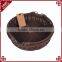 Wholesale PE wicker woven empty fruit basket handicraft basket with handle