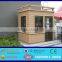 ISO standard prefab steel frame guard house with metal carved board