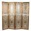 Antique Wooden Curio Floor Screens, Luxury Gold Painting Decorative Folding Screen, Classical Furniture Wood Carved Screen