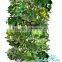 Plastic wall mounted plant and indoor flower pot holder with metal rack