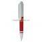 Universal white plastic ball pen with logo printed