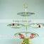 Gold electroplated cake stand ceramic stock cheap price