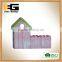 Pink House shaped wooden garden planter