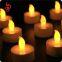 Flameless battery replaceable led waving flame safe use wedding ceremony decoration tea light candle temple light energy