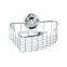 Chrome plating Toothbrush Tumbler Holder bath accessories