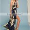 Ladies Fashion Sexy Slit Cross Back V Neck Maxi Dresses With Pictures Western Frock Designs For Ladies HSd5151