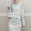 Fashion Strip Round Neck Ladies Twinset Dress Sweater/Long Sleeved Knit Dress