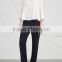 Wholesale Women Apparel Concealed Zip Navy Straight-leg Stretch Wool Trousers(DQE0361P)