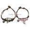 Diy enamel guitar glass ball charms cord bracelets small guitar charms couple bracelets for her gifts