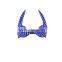 New Design High Solid Color Waist Blue Dot Sexy Girl Hot Bikini
