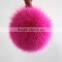 Myfur Hot Pink Genuine Fox Body Fur Pom Pom Wholesale Real Fur Accessory