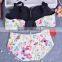 Floral print sexy fancy bra panty set ladies underwear sexy bra and panty new design women set bra underwear