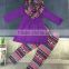 2-7t kids clothes 2016 new design OUTFITS 3 pieces scarf Aztec pant sets girls Hot sell purple boutique suit