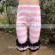 Low MOQ pink stripe ruffle shorts baby capri chinese style clothes toddler baby ruffle capri