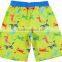 High Quality Kids ClothingCrabs Printing Color Blocks Boys Shorts with Four Eyelets Drawstring