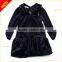 Boutique fashion girls velvet dress for winter beautiful girls puffy dresses custom wholesale