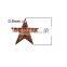 Copper Enamel Painting Charms Pentagram Star Gold Plated Multicolor