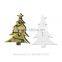 Cheap 3cmx2.3cm Christmas tree Green Two Holes Wood Button in Bulk