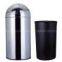 Stainless Steel Bullet Push Waste Bin
