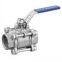 Carbon steel 3pc Threaded  ball valve