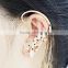 Gecko Shaped Crystal Wrap Cartilage Earring Jewelry Women Clip Ear Cuff