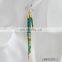 5 Nature Colours Glass Dangling Antic Gold Hoop Earrings