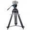 PULUZ 3 in 1 (Tripod + Bowl Adapter + Black Fluid Drag Head) Heavy Duty Video Camcorder Aluminum Alloy Tripod Mount Kit for DSLR