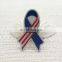 Manufacture custom souvenir badge ribbon metal flag lapel pin with epoxy