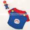 spring and summer Pet Bulldog apparel Dog clothes Mario cosplay Fat dog clothes