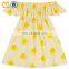 Summer Pink Flower Girls A-Line Waist And Just-Above-The-Knee Design Kids Posh Girls Dresses.