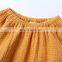 Pure color unisex newborn 2pcs outfit casual linen cotton baby clothing set