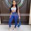 Wholesale 2 Piece Cut Out Lace Detachable Sport Tracksuit Set for Women