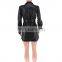 Women Long Sleeve Faux Leather Jackets Tie Belt Waist Streetwear Coats Ladies Fashion PU Shirt Jacket