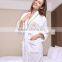 Hotel Bath Robe, yukata with shawl collar, piping, embroidered hotel logo