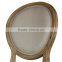 Vintage Louis style high feet chair, French Round back oak wood chair,Antique armless Solid Wood Stool