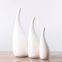 Water Drop Nordic Simple Style White Ceramic Dry Flower Vase For Dining Room Table