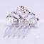 Mini Crystal Clean Transparent Rhinestone Princess Tiaras Crown Hair Comb 5 Teeth Combs Girl Party Hair Accessories