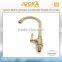 Classic gold plated crown long hose single hole cold water kitchen tap