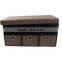 Roomy High Stability Folding Storage Pouffe