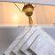 Stereo Brass Base Prismatic White Marble Lamp body Bedside Table Lamp