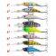 12.3cm9.2g  8colors  3D Bionic eyes Saltwater Fish Baits with Treble Hooks  Long Tongue Sinking  Minnow Bait Fishing