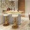 contemporary cheap white leather metal gold frame kitchen bar stool