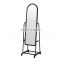 Modern Style Home Bedroom PU Framed Decorative Floor Standing Dressing Mirror  with Wheel Household Floor Standing Mirror