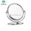 Hot Item Cosmetic Mirror Household Chromed Round Frame Cosmetic Mirror  15cm Short Arm Standing Tabletop Cosmetic Mirror