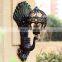 Wholesale Solar Wall lamps 6 LED Fence Gutter Lights Outdoor Garden Wall lamp Lobby Pathway Light Cold /warm White