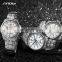 SINOBI Business Men's Watch Top 316L Stainless Steel Case & Band Calendar Date Week Display  1126G Montre Homme