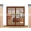 Exterior sound proof wood color aluminum glass folding door