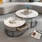 Luxury round coffee tables living room mdf marble coffee table modern glass coffee table