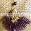 Handmade Straw Natural Vegan Bags with Keychain Seagrass Handbag 100% Nature Straw Woven Tote Bag Wholesale
