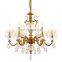 modern luxury decorative gold pendant lamp living room luxury crystal brass lamp small chandelier